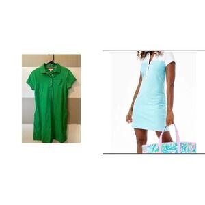 Lilly Pulitzer Green Sheath Polo Dress